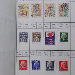 Lot de timbres de Danemark 1864-1997 oblitérés en 3 carnet à choix.
