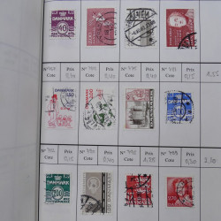 Lot de timbres de Danemark 1864-1997 oblitérés en 3 carnet à choix.