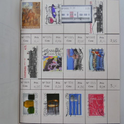 Lot de timbres de Danemark 1864-1997 oblitérés en 3 carnet à choix.