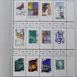 Lot de timbres de Danemark 1864-1997 oblitérés en 3 carnet à choix.