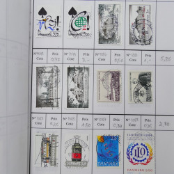 Lot de timbres de Danemark 1864-1997 oblitérés en 3 carnet à choix.