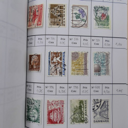 Lot de timbres de Danemark 1864-1997 oblitérés en 3 carnet à choix.
