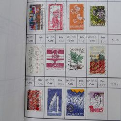 Lot de timbres de Danemark 1864-1997 oblitérés en 3 carnet à choix.