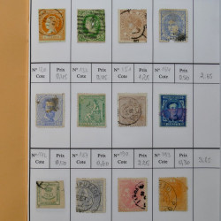 Lot de timbres d'Espagne 1860-1993 oblitérés en 6 carnets à choix.