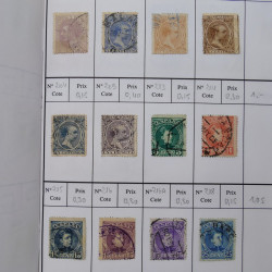 Lot de timbres d'Espagne 1860-1993 oblitérés en 6 carnets à choix.