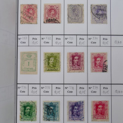 Lot de timbres d'Espagne 1860-1993 oblitérés en 6 carnets à choix.