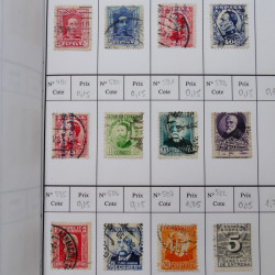 Lot de timbres d'Espagne 1860-1993 oblitérés en 6 carnets à choix.