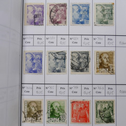 Lot de timbres d'Espagne 1860-1993 oblitérés en 6 carnets à choix.