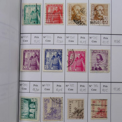 Lot de timbres d'Espagne 1860-1993 oblitérés en 6 carnets à choix.