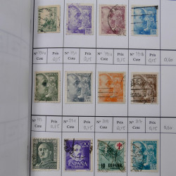 Lot de timbres d'Espagne 1860-1993 oblitérés en 6 carnets à choix.