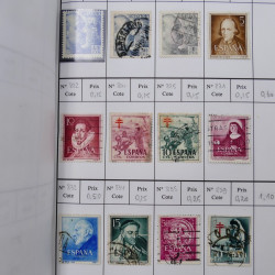 Lot de timbres d'Espagne 1860-1993 oblitérés en 6 carnets à choix.