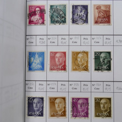 Lot de timbres d'Espagne 1860-1993 oblitérés en 6 carnets à choix.