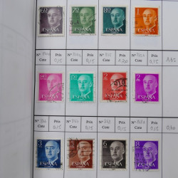 Lot de timbres d'Espagne 1860-1993 oblitérés en 6 carnets à choix.
