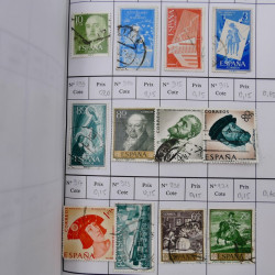 Lot de timbres d'Espagne 1860-1993 oblitérés en 6 carnets à choix.