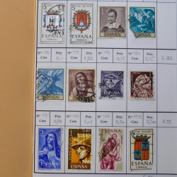 Lot de timbres d'Espagne 1860-1993 oblitérés en 6 carnets à choix.