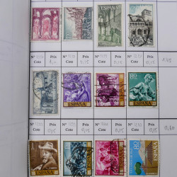 Lot de timbres d'Espagne 1860-1993 oblitérés en 6 carnets à choix.