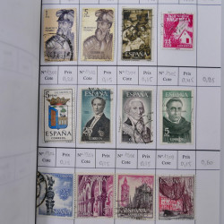 Lot de timbres d'Espagne 1860-1993 oblitérés en 6 carnets à choix.