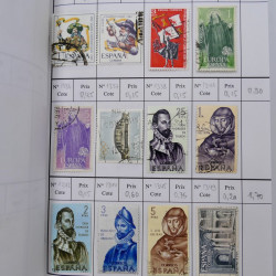 Lot de timbres d'Espagne 1860-1993 oblitérés en 6 carnets à choix.