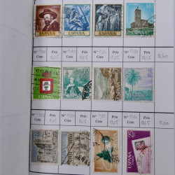 Lot de timbres d'Espagne 1860-1993 oblitérés en 6 carnets à choix.