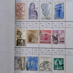 Lot de timbres d'Espagne 1860-1993 oblitérés en 6 carnets à choix.