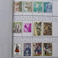 Lot de timbres d'Espagne 1860-1993 oblitérés en 6 carnets à choix.