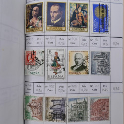 Lot de timbres d'Espagne 1860-1993 oblitérés en 6 carnets à choix.