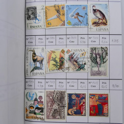 Lot de timbres d'Espagne 1860-1993 oblitérés en 6 carnets à choix.