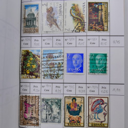 Lot de timbres d'Espagne 1860-1993 oblitérés en 6 carnets à choix.
