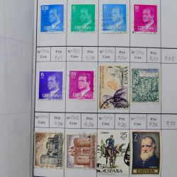 Lot de timbres d'Espagne 1860-1993 oblitérés en 6 carnets à choix.