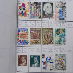 Lot de timbres d'Espagne 1860-1993 oblitérés en 6 carnets à choix.