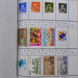 Lot de timbres d'Espagne 1860-1993 oblitérés en 6 carnets à choix.