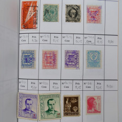 Lot de timbres d'Espagne 1860-1993 oblitérés en 6 carnets à choix.