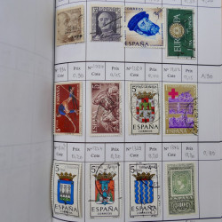 Lot de timbres d'Espagne 1860-1993 oblitérés en 6 carnets à choix.