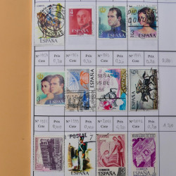 Lot de timbres d'Espagne 1860-1993 oblitérés en 6 carnets à choix.