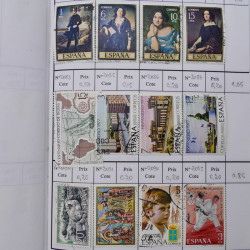 Lot de timbres d'Espagne 1860-1993 oblitérés en 6 carnets à choix.