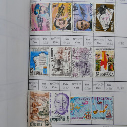 Lot de timbres d'Espagne 1860-1993 oblitérés en 6 carnets à choix.