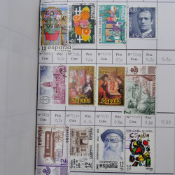 Lot de timbres d'Espagne 1860-1993 oblitérés en 6 carnets à choix.