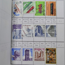 Lot de timbres d'Espagne 1860-1993 oblitérés en 6 carnets à choix.