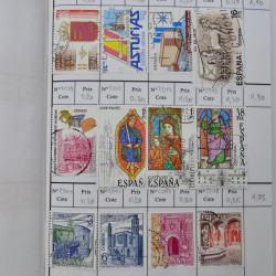 Lot de timbres d'Espagne 1860-1993 oblitérés en 6 carnets à choix.