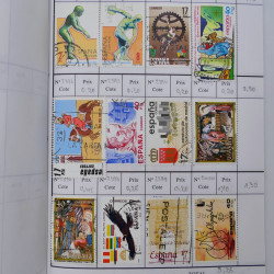 Lot de timbres d'Espagne 1860-1993 oblitérés en 6 carnets à choix.