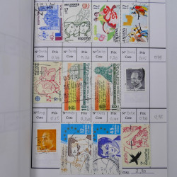 Lot de timbres d'Espagne 1860-1993 oblitérés en 6 carnets à choix.