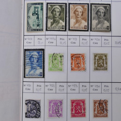 Lot de timbres de Belgique 1851-1997 oblitérés en 6 carnets à choix.