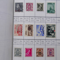 Lot de timbres de Belgique 1851-1997 oblitérés en 6 carnets à choix.