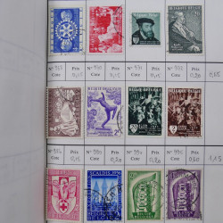 Lot de timbres de Belgique 1851-1997 oblitérés en 6 carnets à choix.