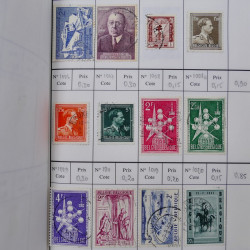 Lot de timbres de Belgique 1851-1997 oblitérés en 6 carnets à choix.