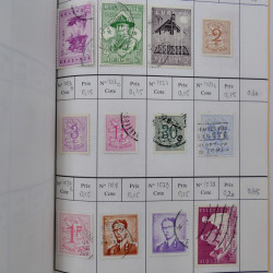 Lot de timbres de Belgique 1851-1997 oblitérés en 6 carnets à choix.