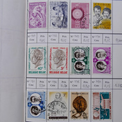 Lot de timbres de Belgique 1851-1997 oblitérés en 6 carnets à choix.