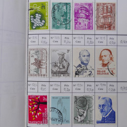 Lot de timbres de Belgique 1851-1997 oblitérés en 6 carnets à choix.