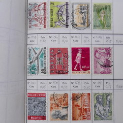 Lot de timbres de Belgique 1851-1997 oblitérés en 6 carnets à choix.