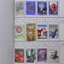 Lot de timbres de Belgique 1851-1997 oblitérés en 6 carnets à choix.